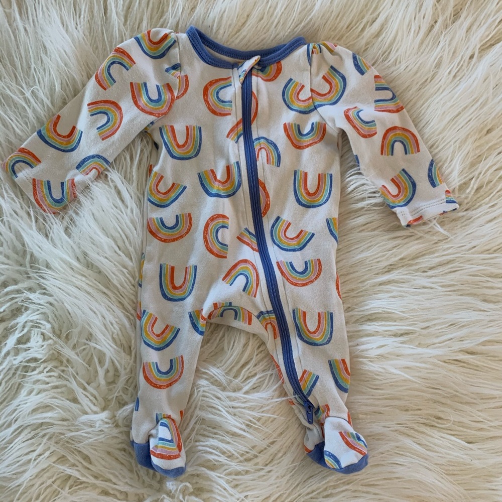 Cat and Jack Rainbow Footie Pajamas